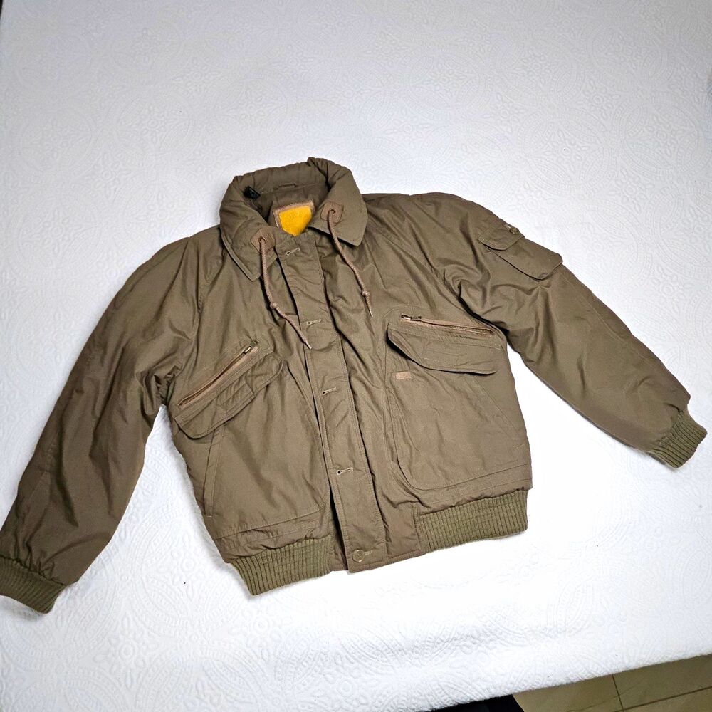 Vintage Pour Le Sport Multi-Pocket Flight Bomber Jacket - Olive Brown - Size M